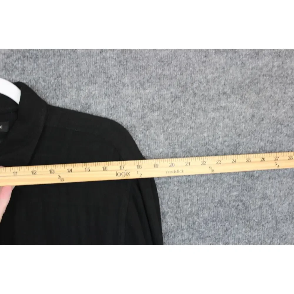 Banana Republic Shacket Men's XL Black &‎ Green Luntucked Slim Fit Long Sleeve